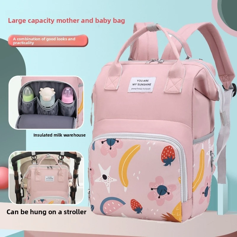 

Mummy Backpack Diaper Bag Waterproof Large Capacity Insulated Pockets Baby Bag