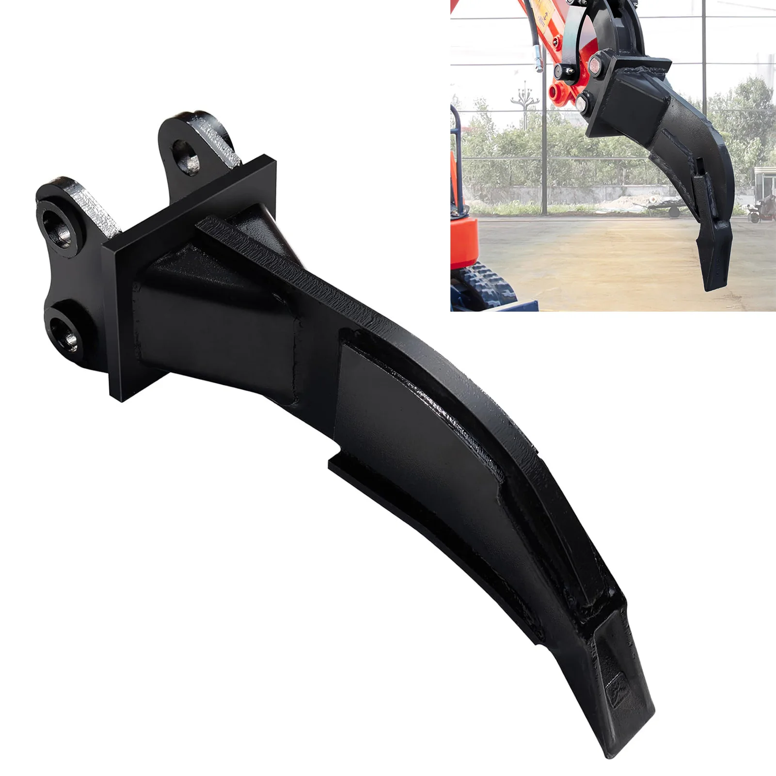

Mini Excavator Accessories Ripper Alloy Steel 0.98in Hole Diameter 3.54in Span Mini Excavator Ripper Attachment