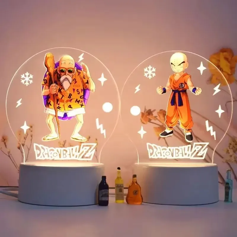 2024 Dragon Ball night light animation peripheral figures 3D ornaments Goku cartoon stand table lamp men women birthday gifts