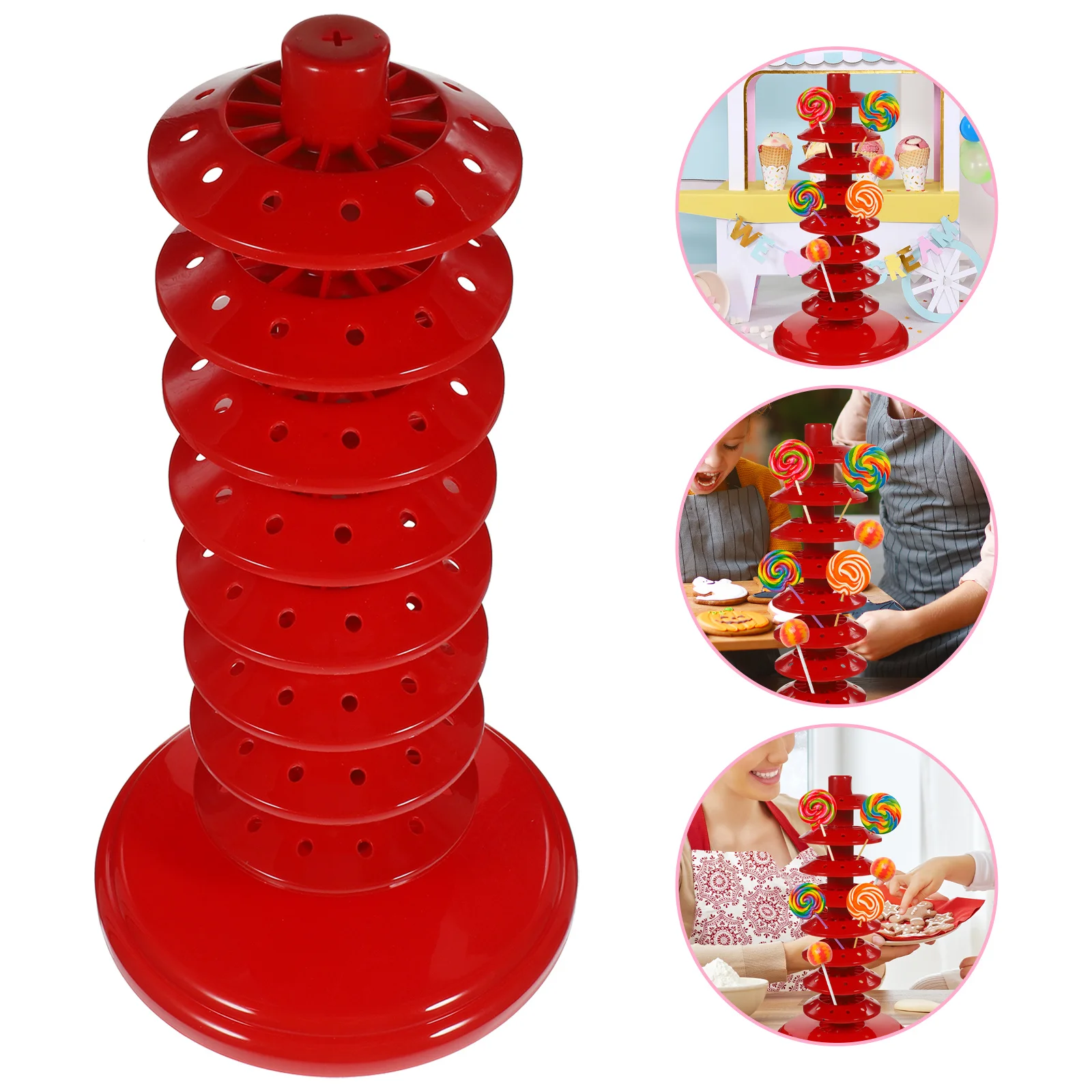Multi-Layer Lollipop Holder Candy Display Stand For Wedding Party Plastic Tabletop Rack For Cake Pops Sweets Store Display Racks