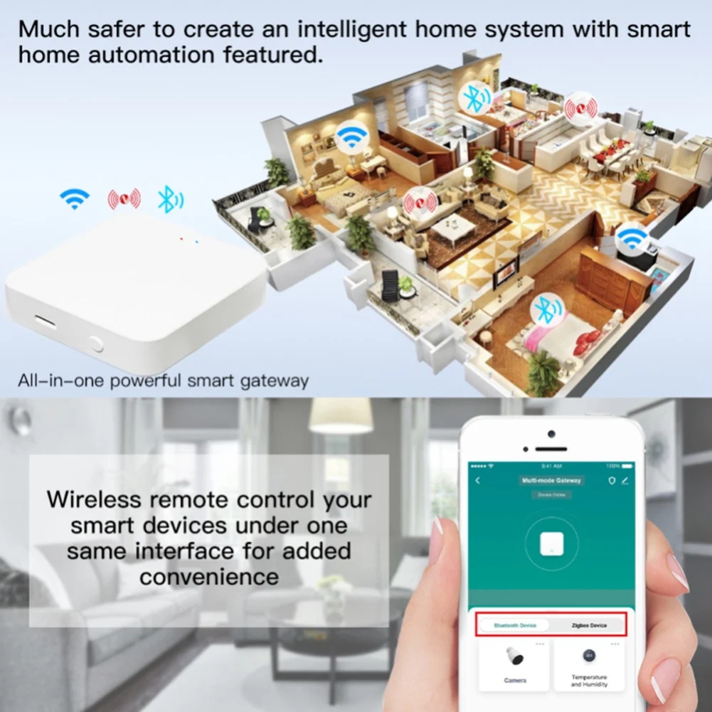 Tuya Zigbee Smart Gateway Hub Multi-Modus Gateway Wifi Bluetooth Mesh Zigbee Gateway Sensor Smart Life Control Arbeit DY
