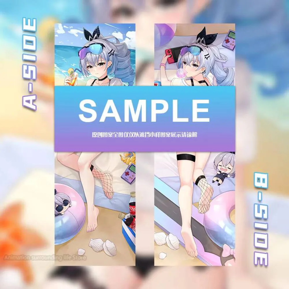 Dakimakura Anime Silver Wolf Honkai: Star Rail Body Pillow غطاء مطبوع على الوجهين بالحجم الطبيعي #4