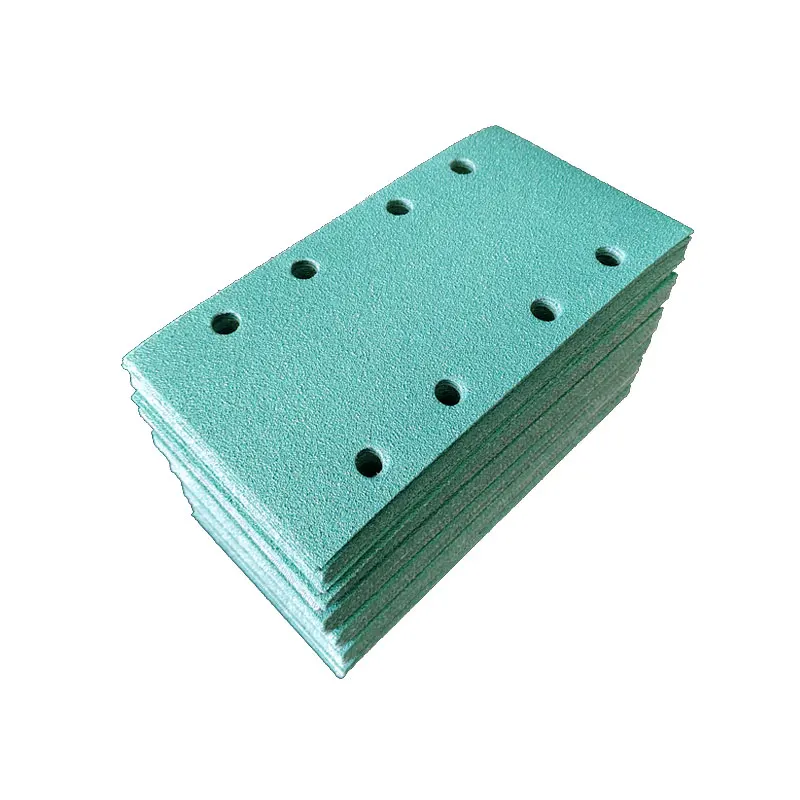 100 Pack 95*180mm Square Sandpaper 80-400 Grit Hook And Loop Sanding Sheets Aluminum Oxide For Orbital Palm Sander Polishing