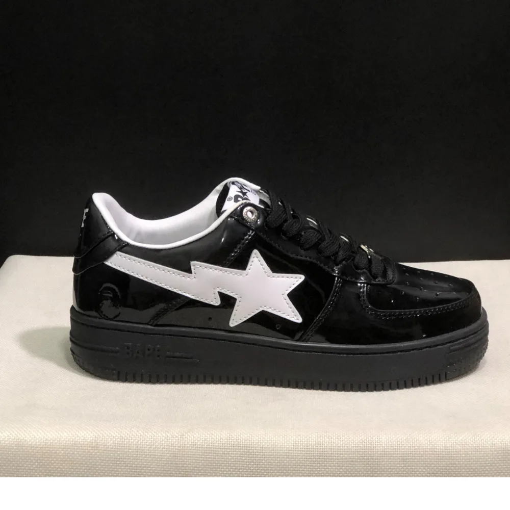 New Arrival Colors Bape Sta Black White Vibe Skateboarding Shoes Outdoor Causal Bapesta Slip-Resistant Walking Sneakers 36-45