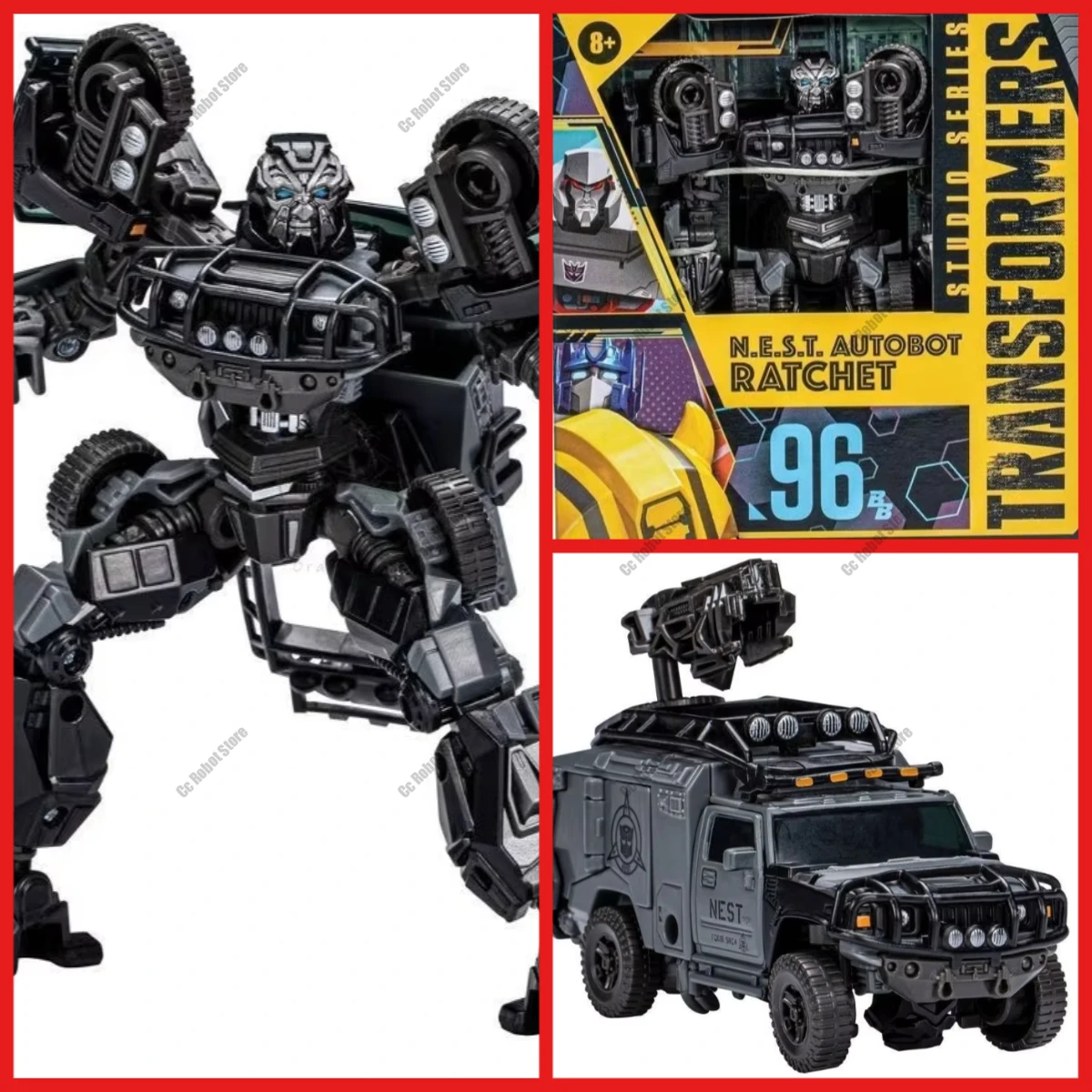 [En Stock] jouets de vente chaude SS96 BB96 N.E.S.T figurines d'action d'ambulance à cliquet jouet Collection cadeau