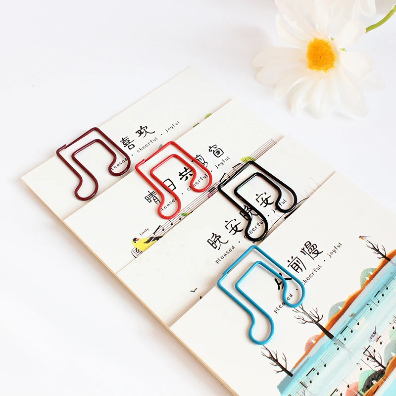 I Love Music Staacquersing Paper réinitialisation, Note Pin Ple, Sign Holder, Notation Musicale Shape, Papel Trombone, Cute Paper Trombones Gift