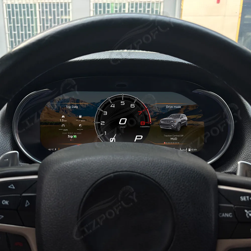 

ЖК-дисплей приборной панели Carplay, цифровой кластер для Jeep Grand Cherokee 2013-2018 Cauges, экран приборной панели, автомобильный спидометр