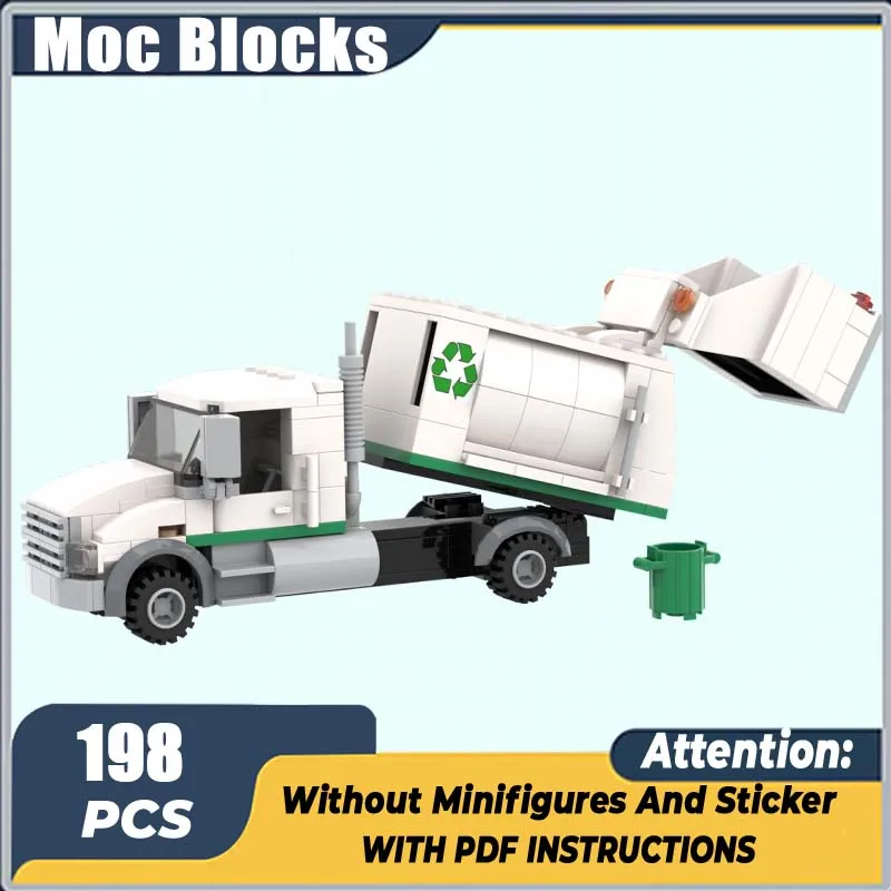 

Серия Urban Sanitation Moc Building Brick Модель мусоровоз Технология Блоки Подарки Игрушки для сборки своими руками Подарочные наборы