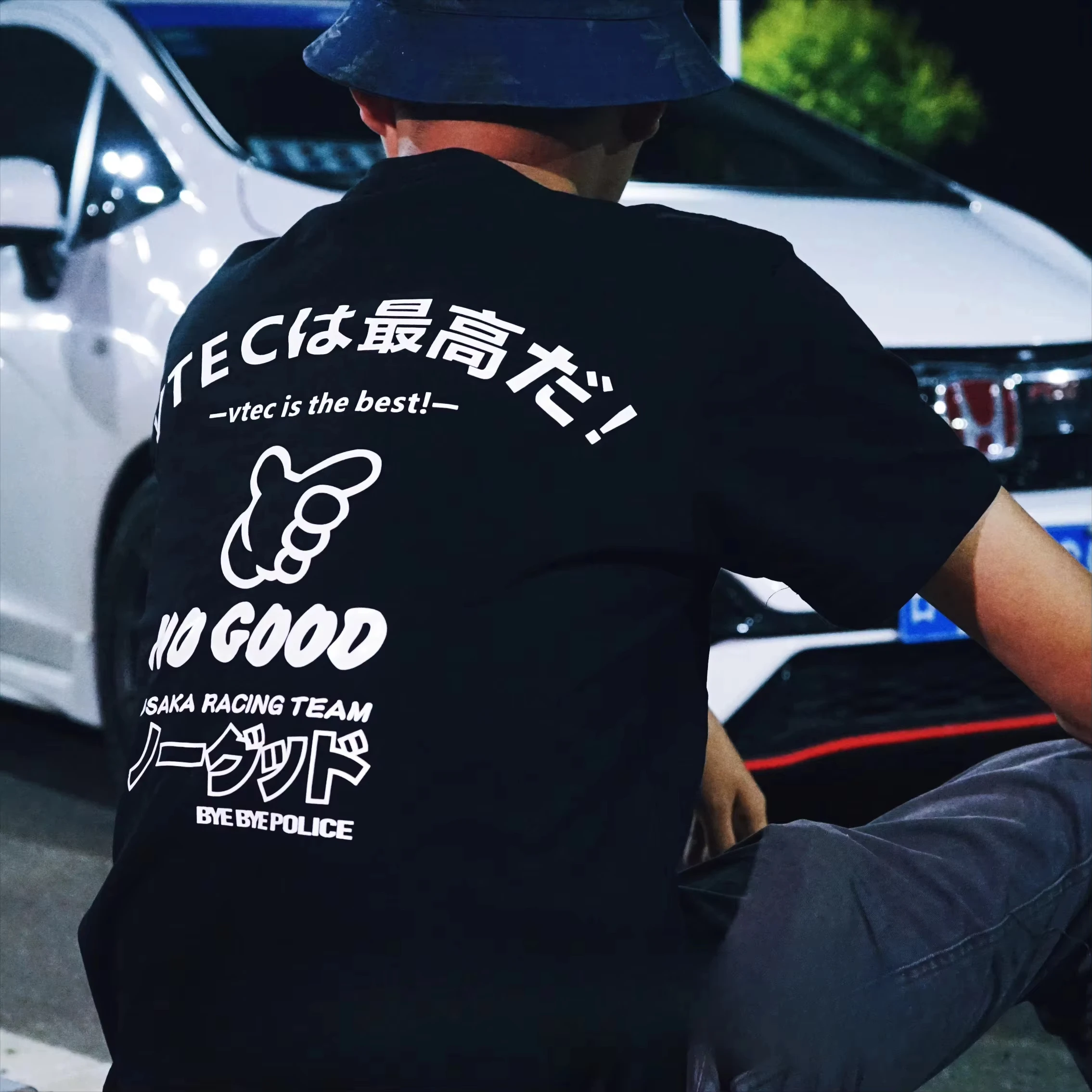 

Japan JDM Modified Honda VTEC Osaka Rage Family Printed Graphic Breathable Motorcycle T-Shirt Streetwear for Men