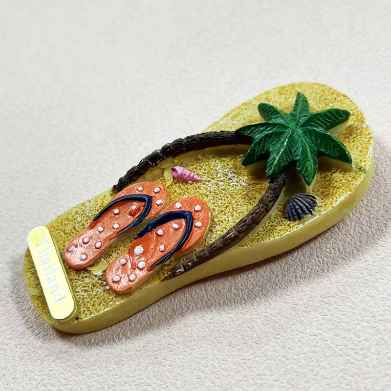 تايلاند فوكيت شاطئ مشهد مغناطيس الثلاجة تذكارية للسفر ثلاثية الأبعاد رسمت باليد الديكور المغناطيسي #3