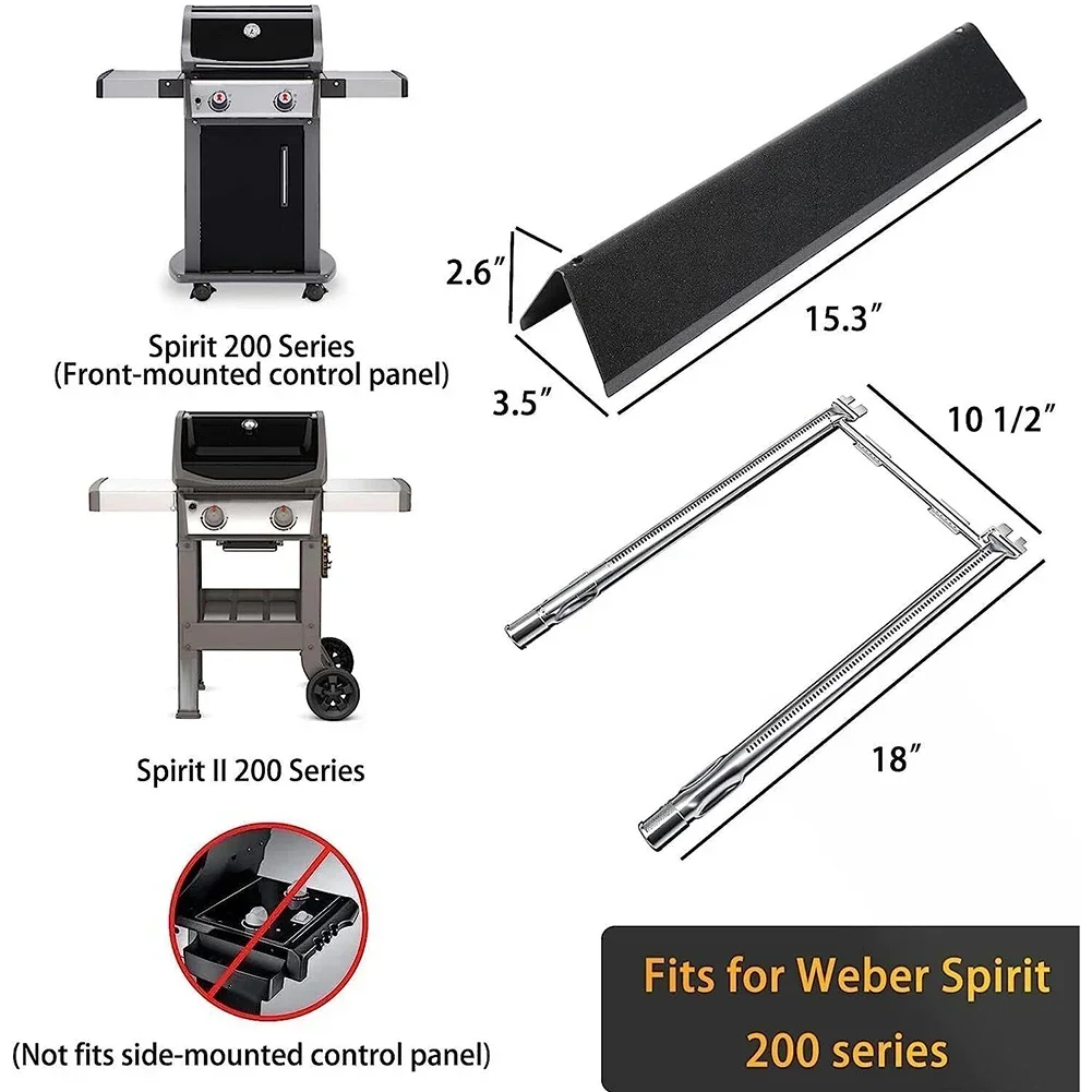 Corrosion And Heat Resistant For Flavor Bar And Grill Burner Tube For Weber For Spirit I&II 200 E210 E220 S210