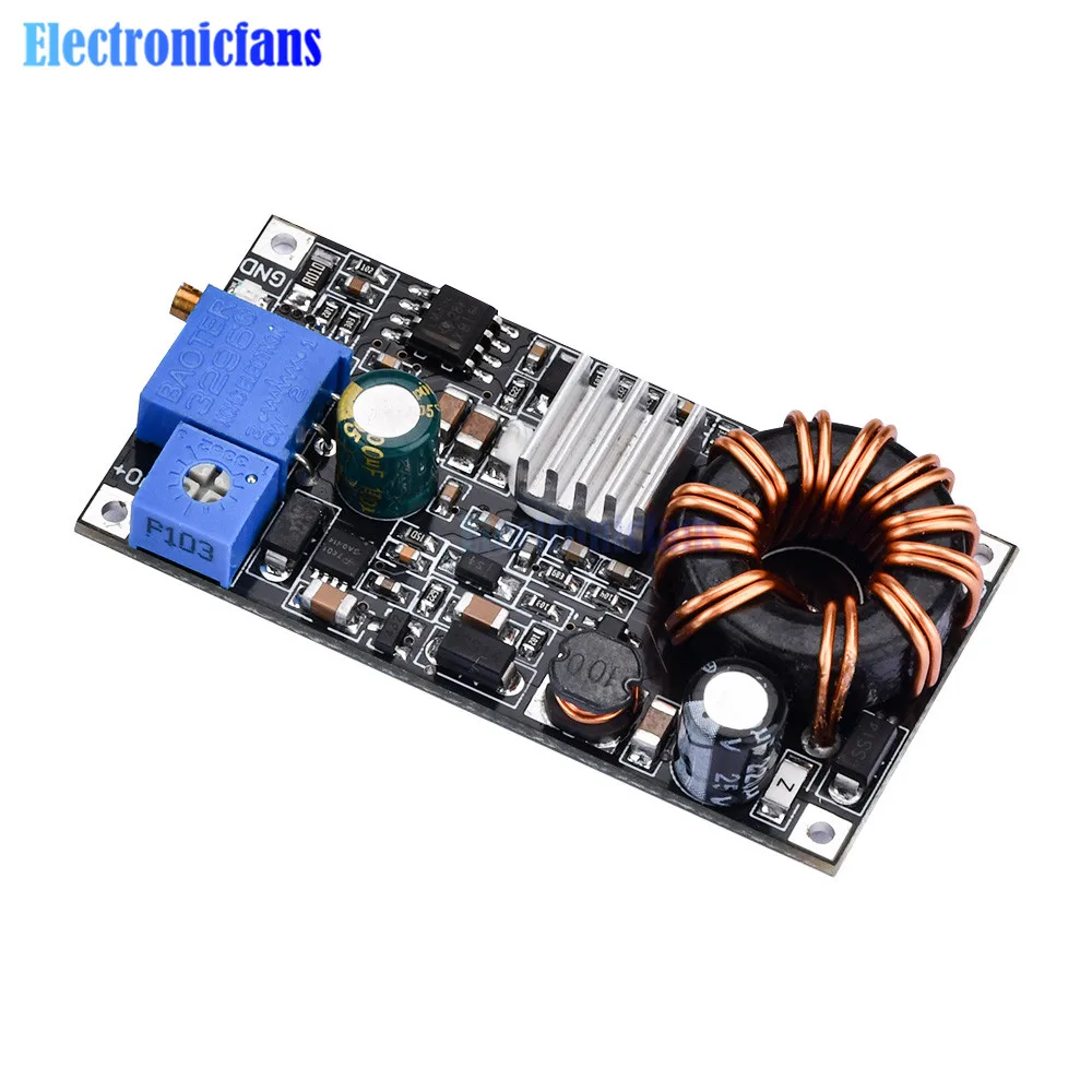 DC-DC 2.7-20V to 4.5-20V Low Voltage Adjustable Step Up Converter Boost Constant Current Synchronous Rectifier Power Module 30W