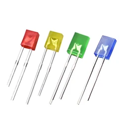 100PCS  2x3x4 In-line LED square bead Volume 2*3*4 White Red Blue Green Yellow Orange LED indicator