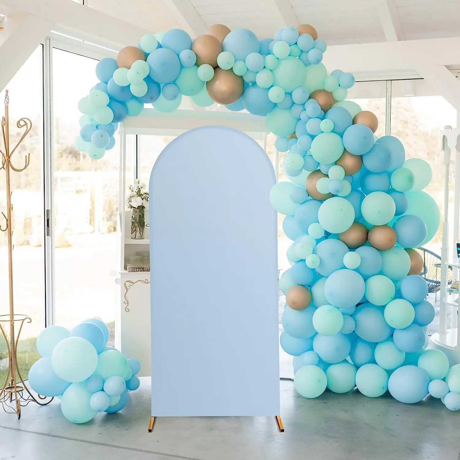 Mehofond Custom Backdrop Arch Cover Baby Shower Birthday Wedding Double Sided Festival Party Decor Background for Photography