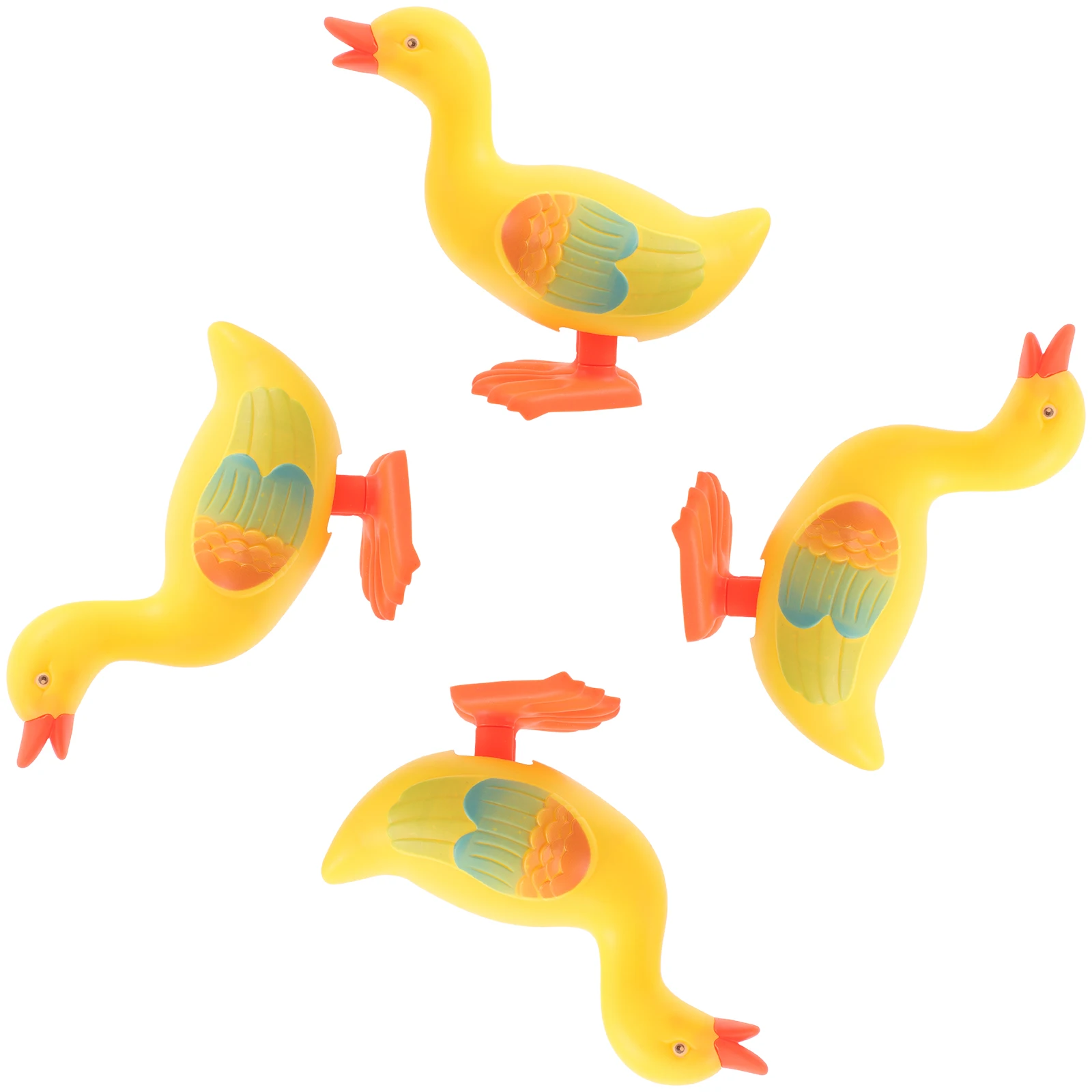 4 PCS Clockwork Toy Duck Christmas Gift Favor Supplies Kids Wind Cute Stuff Birthday