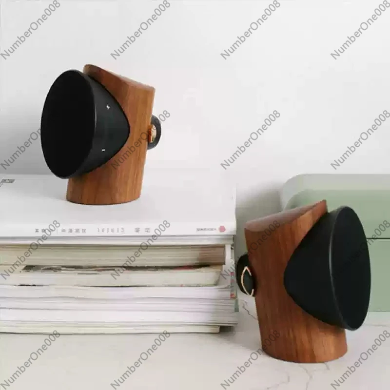 Wireless Speaker, Walnut Solid Wood Desktop Stereo TWS Bluetooth-compatible Gift