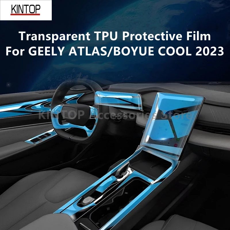 

For GEELY ATLAS/BOYUE COOL 2023 Car Interior Center Console Transparent TPU Protective Film Anti-scratch Repair Accessory Refit