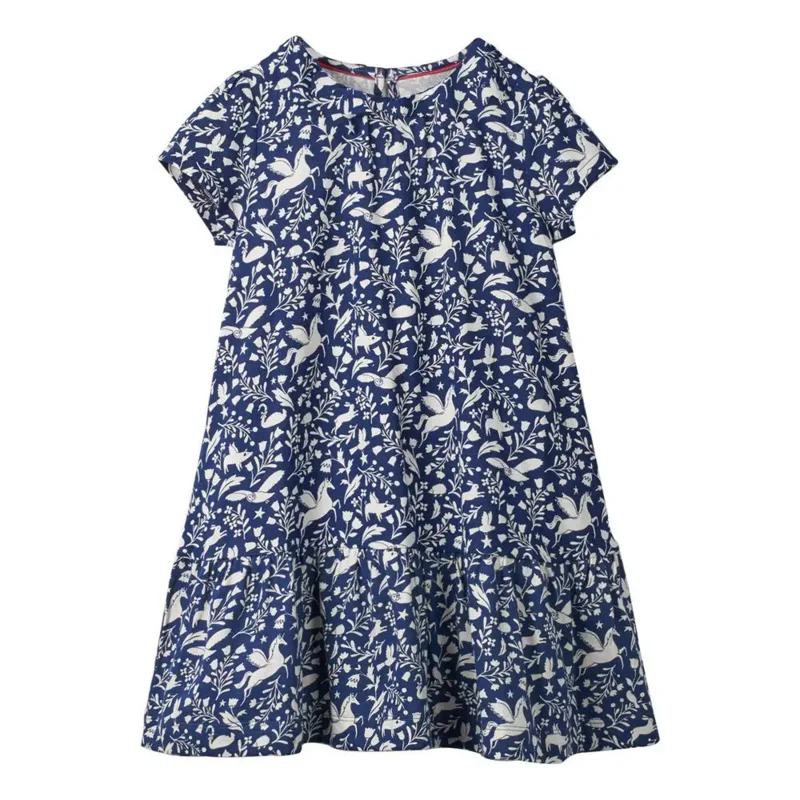 Newest 2019 baby girl clothes dresses cotton animal printing flower dress for party 2-7T Kids clothing sundress Vestido de Bebe