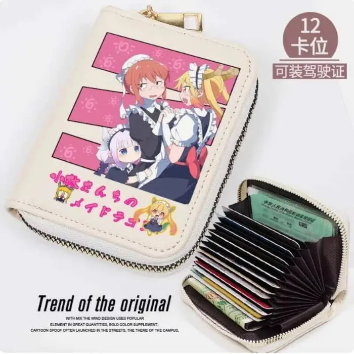 

Anime Kannakamui Tohru Fashion Wallet PU Purse Card Coin Zipper Cash Holder Bag Cosplay Gift B1929 Anime