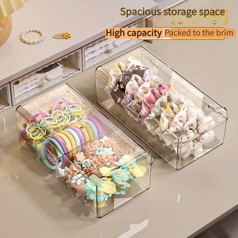 1PC Clear Acrylic Headband Storage Box Hair Accessories Organizer Hair Tie Organizer For Headband Cosmetic Jewelry Storage Box
