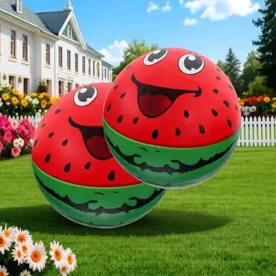 2-teiliger aufblasbarer Schlägerball, Strandbälle, Wassermelonen-Spielzeug, großer Pool für Kinder, PVC, springendes Kind