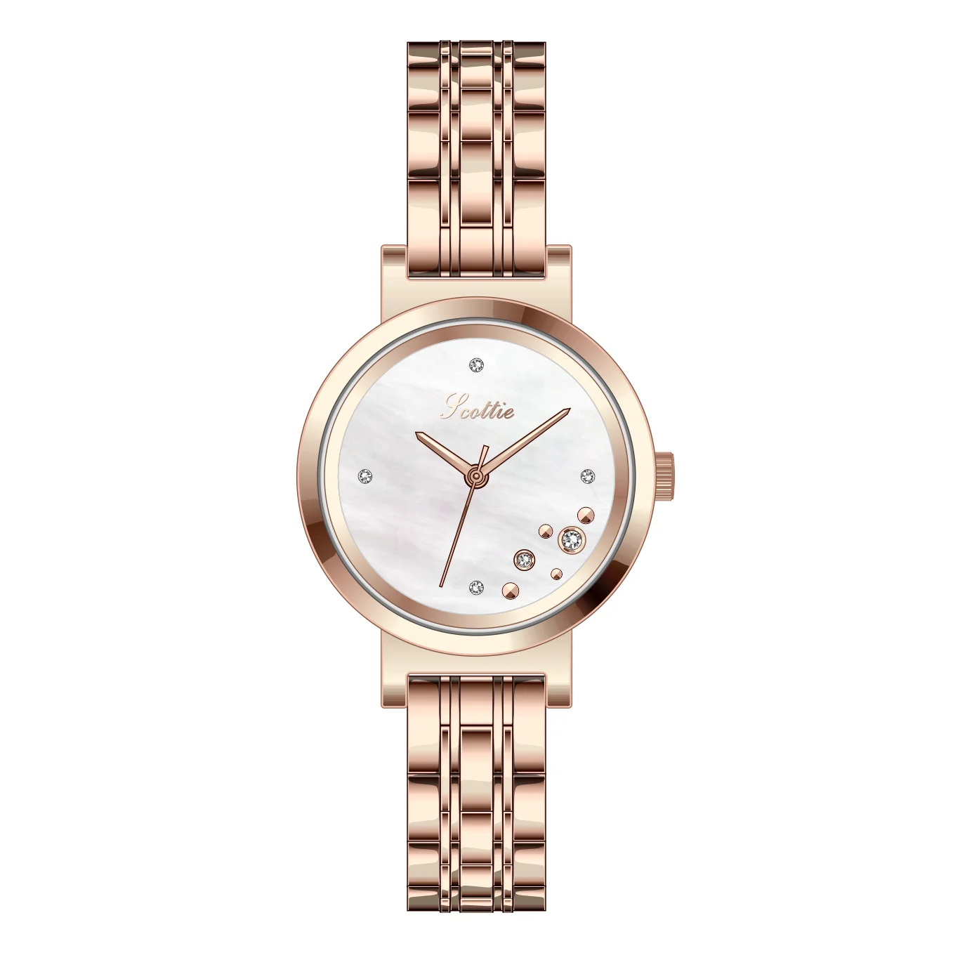 Shell Star Sky Face Women's Watch Steel Band Fresh Simple Pointer Color Mature Female Party Decoration Waterproof Quartz Watch