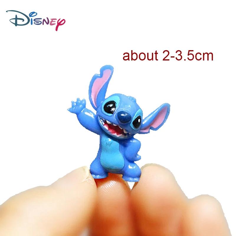 12 pz/lotto Disney Stitch Figure Toy Set Anime Mini Stitch Action figurine bambole Home Party Supply decorazione giocattoli regalo di natale