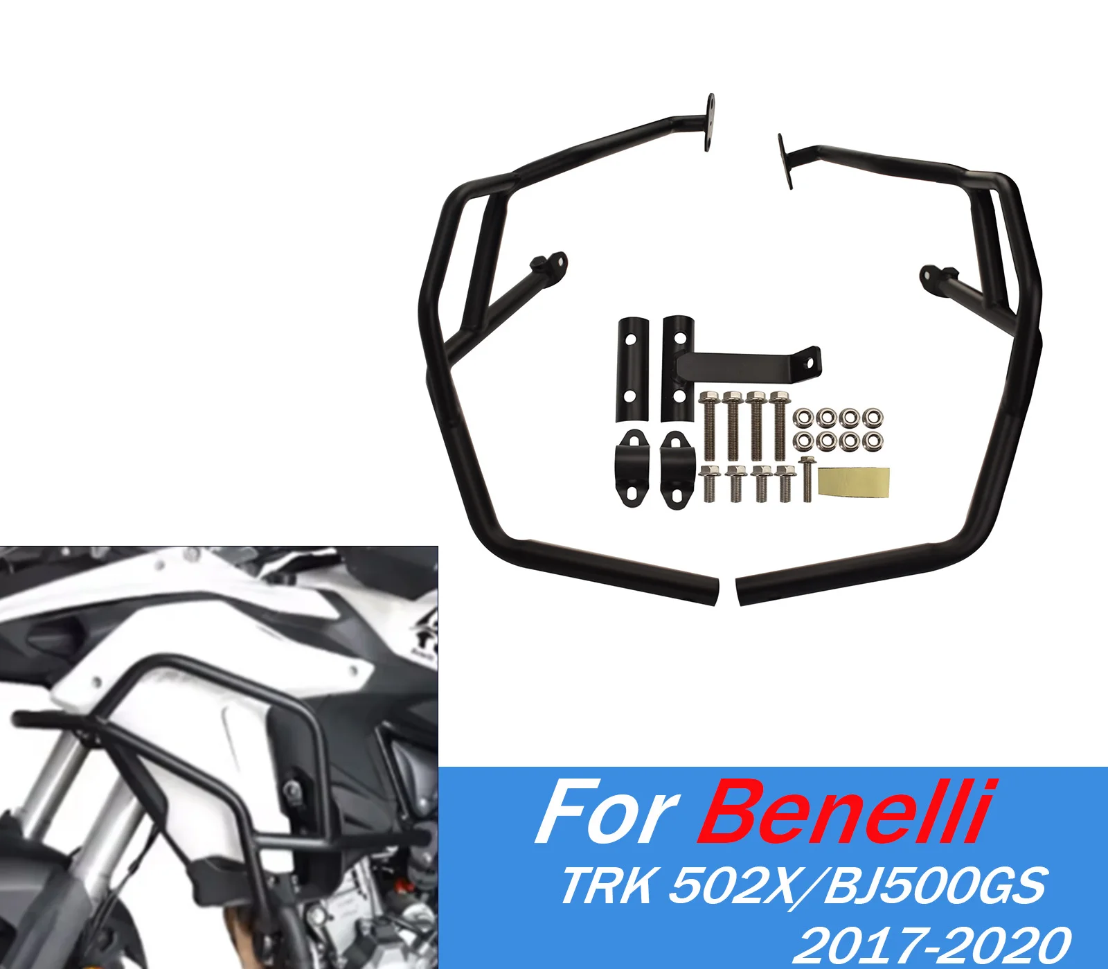 

﻿ Motorcycle Fall Protection Bumper For Benelli TRK 502X BJ500GS 2017-2020 Model Engine Guard Frame Bumper Accessories ﻿
