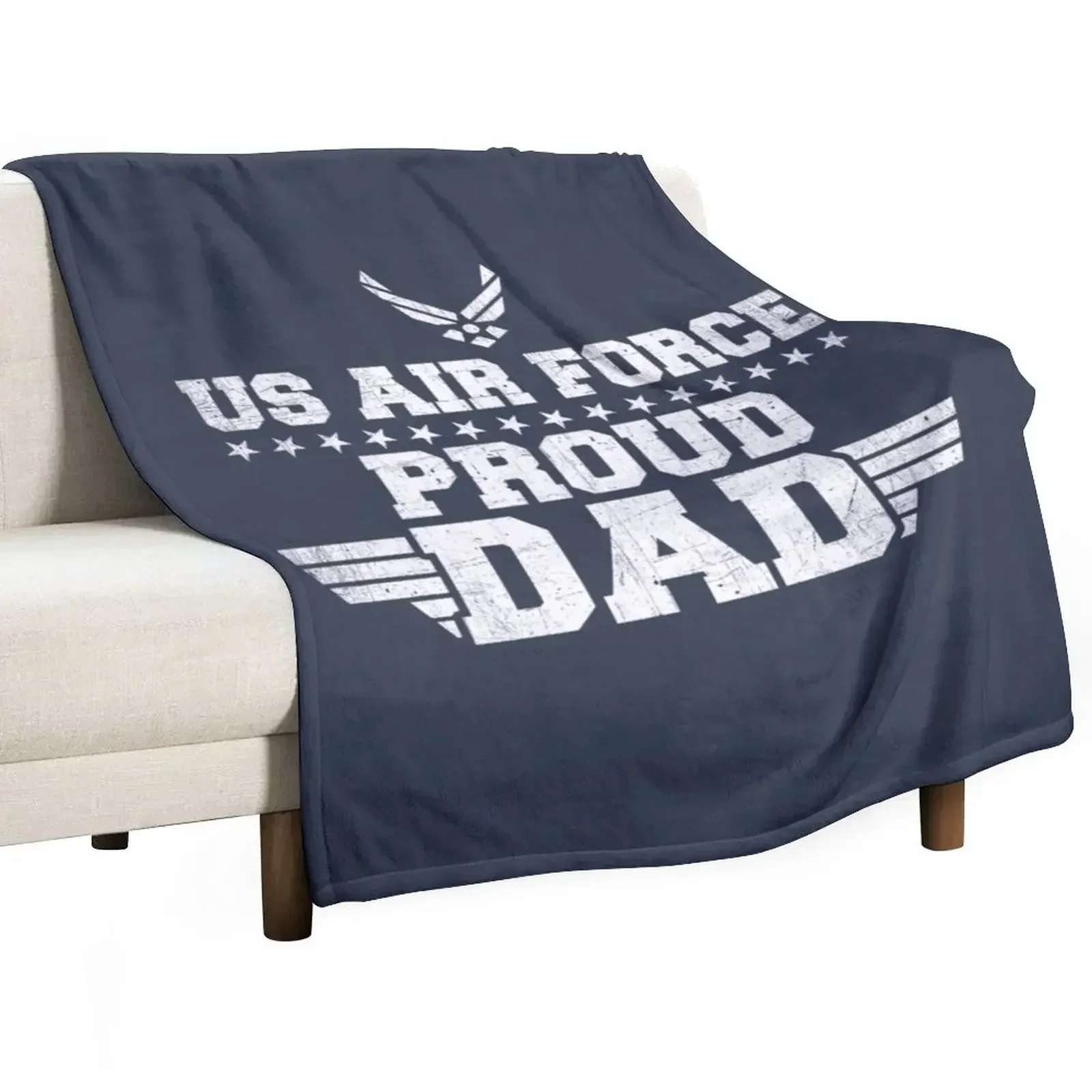 New Men USAF Proud USA Air Force Dad Military Veteran Pride Throw Blanket Flannel manga warm winter Blankets