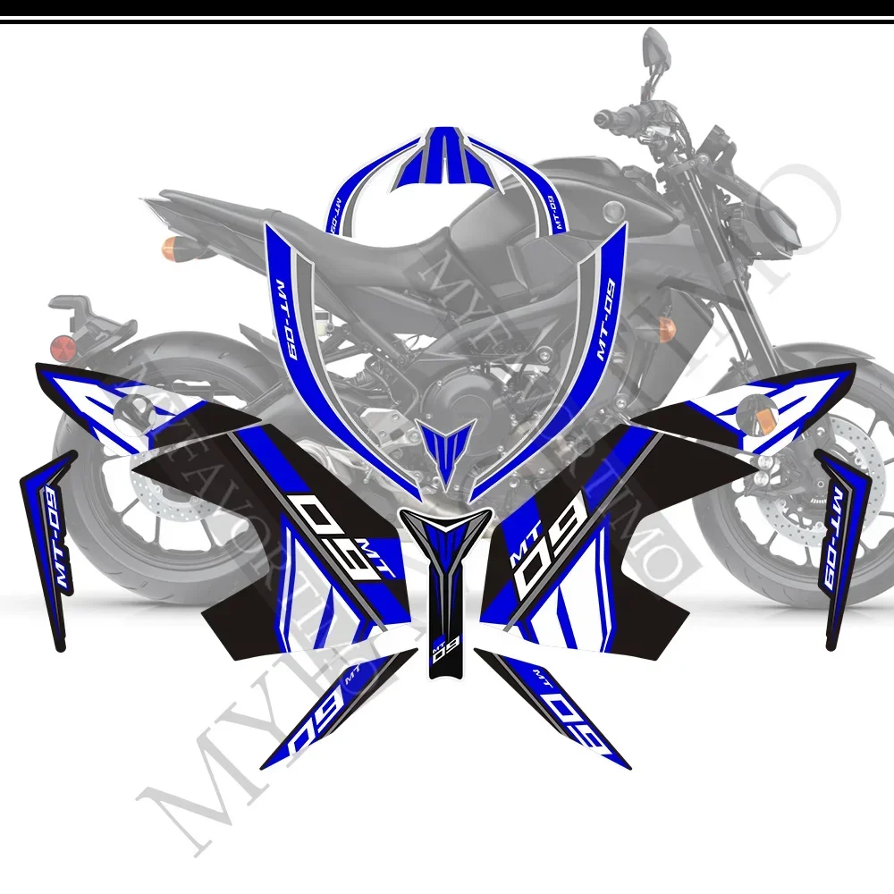 Stickers Kuip Motorfiets Knie Sticker Spatbord Windscherm Tank Pad Beschermer Voor Yamaha Mt09 Mt 09 Fz Sp