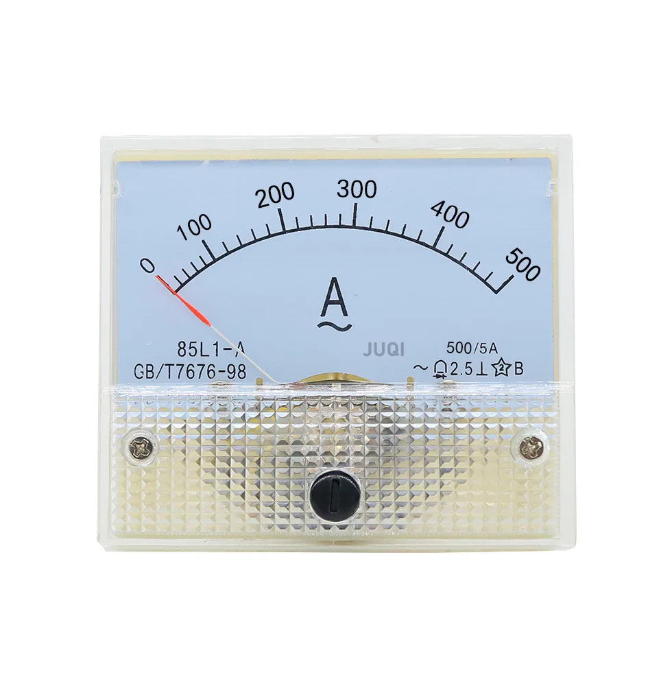 85L1 AC Pointer type Analog Current Meter Panel 1A 2A 3A 5A10A 15A 30A 50A 75A 100A 150A 200A 300A 400A 500A Mechanical Ammeter