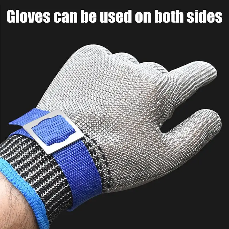 Luvas à prova de corte cozinha fio doméstico luvas de metal resistente ao corte multiuso respirável peixe ostra shucking ferramenta com