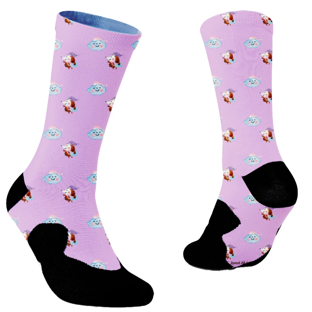 Hiphop Cotton Men Socks Harajuku Happy Funny animal Flamingo chili Dress Socks for Male Wedding Christmas Gift