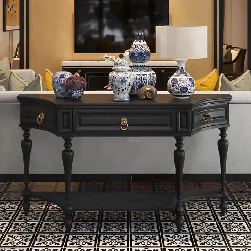 

French Vintage Console Table Luxury Beautiful Elegant Classic Console Table Premium Aesthetic Bureau Furniture Living Room