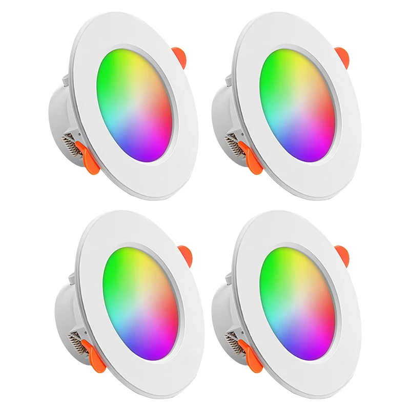 1-10PCS 10W Smart LED Downlight Bluetooth Ceiling Lamp RGB CCT Lamp APP Remote Control Color Changing Light for Google Alexa Hom image 3