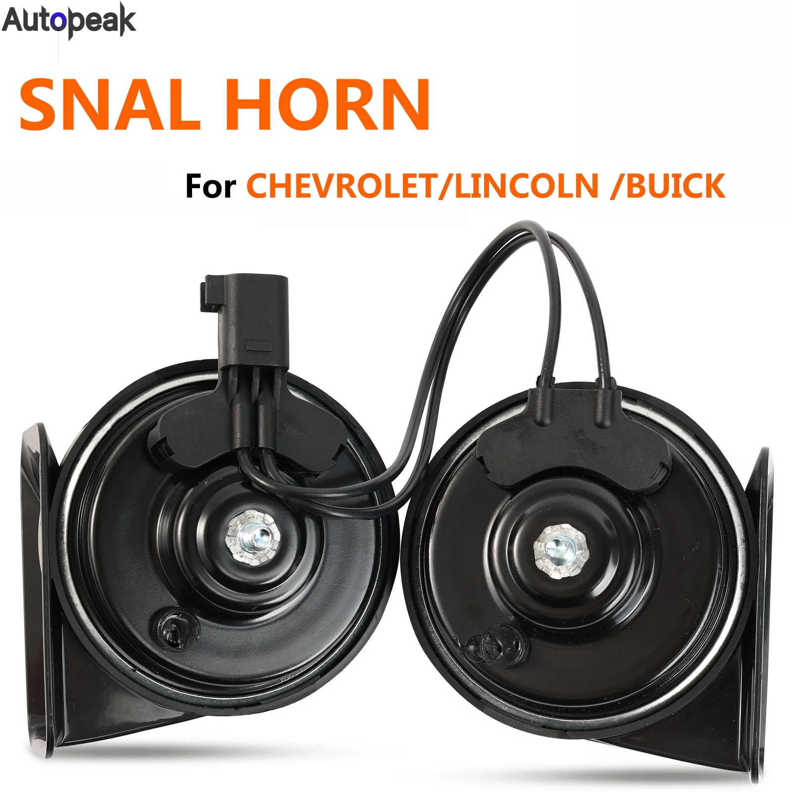 

2Pcs 12V 125db Pair Loud Twin Tone Snail Horn 95374486 For Buick LaCrosse Envision Enclave Encore Lincoln Town Navigator MKZ MKX