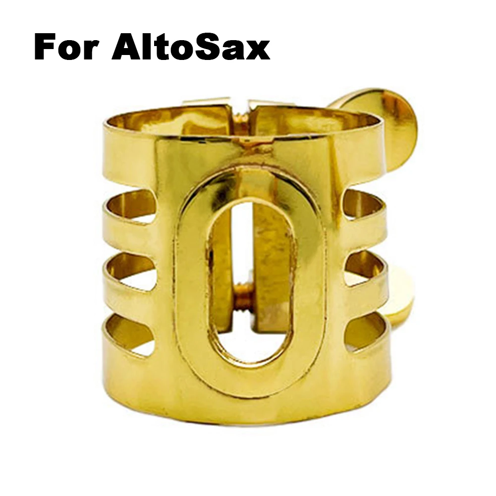 Saxophone Ligature Clamp for Alto Sax Soprano Sax Tenor Sax Clarinet Enhances Sound Quality Exquisite Appearance