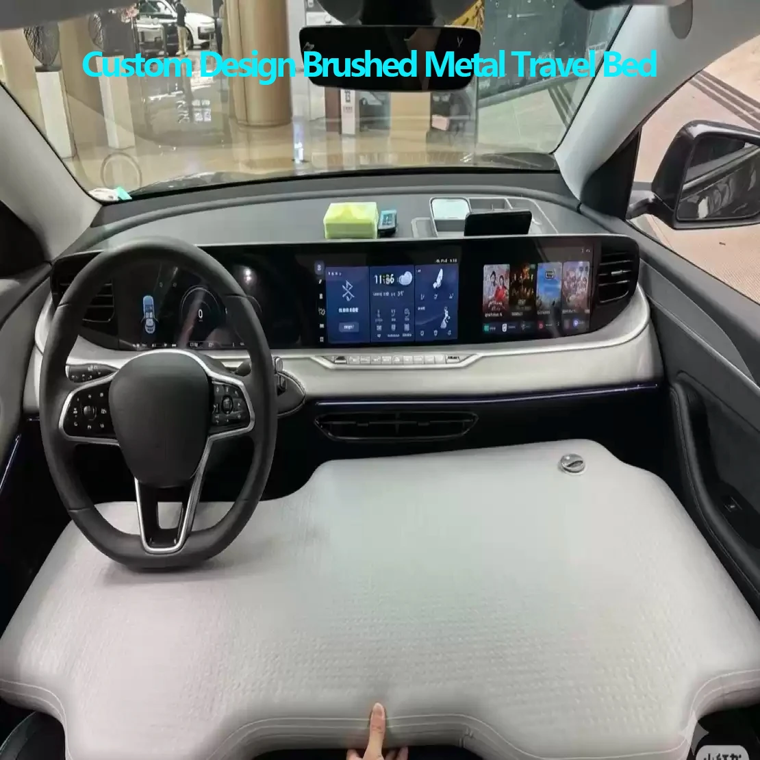 New Print-on-Demand Custom Brushed-finish Air Cushions for The Front Driver & Passenger Seats PVC Inflatable Travel Camping Bed