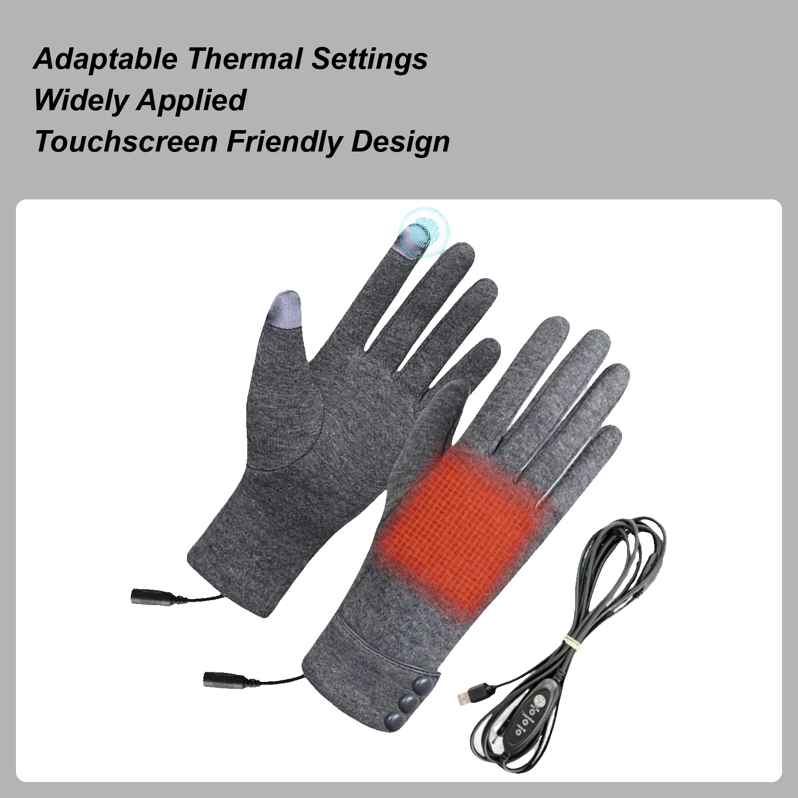 قفازات التدفئة 3-level USB يندبروف قفازات كهربائية لوازم ركوب الدراجات للتنقل اليومي العمل في الهواء الطلق الرياضات الشتوية
