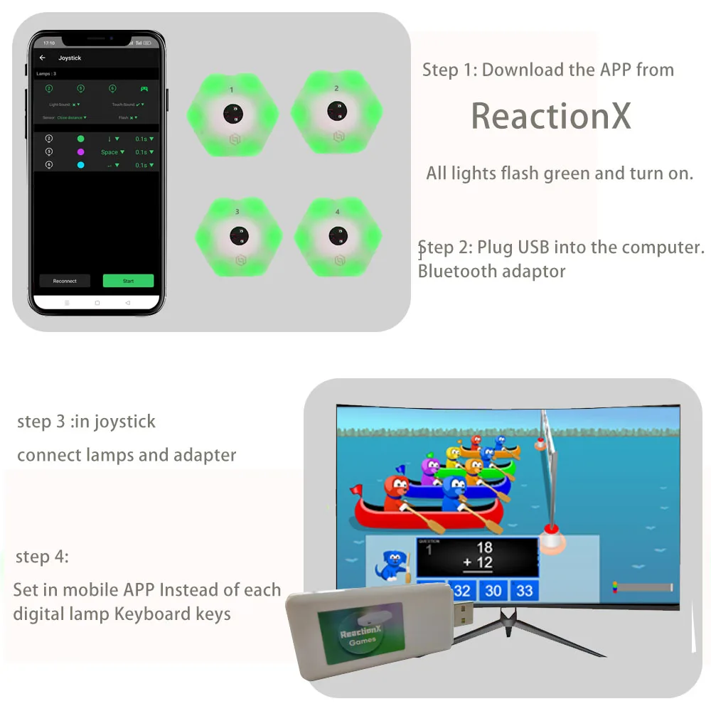 【queling】Joystick adapter for ReactionX reaction training light