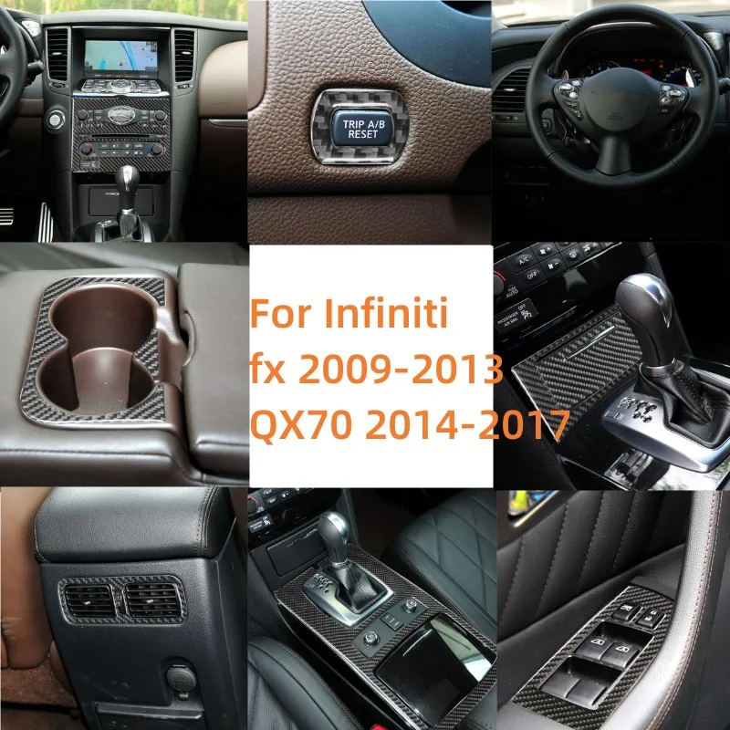 

Car Interior Decoration Protection Carbon Fiber Sticker For Infiniti Fx 2009-2013 QX70 2014-2017 Auto Styling Accessories