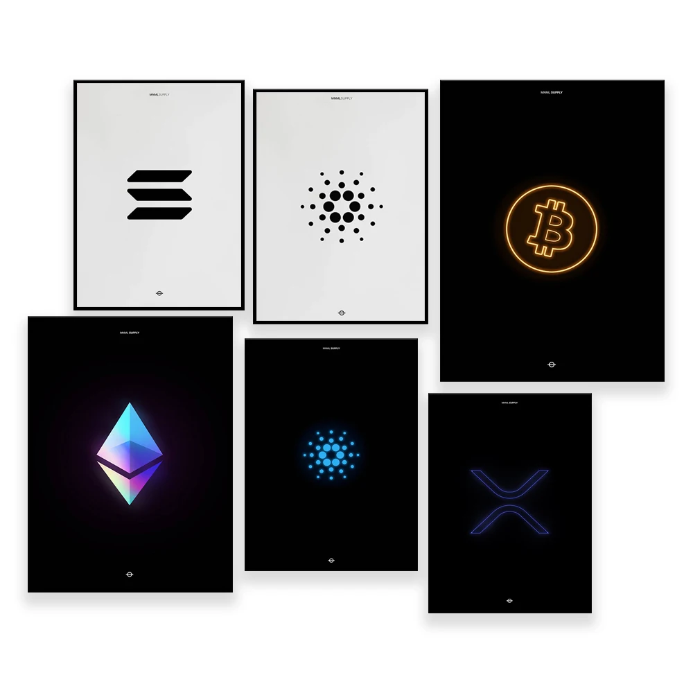 STELLAR NEON ART - Polkadot - Ethereum Art - Cardano Neon Art -Cardano Neon ArtXRP NEON ART - مطبوعات فنية جدارية مشفرة