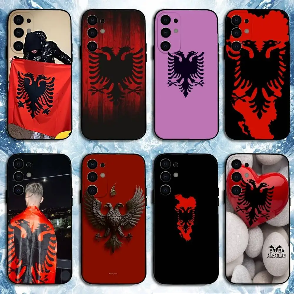 

Funny Albania Albanians Flag Phone Case For Samsung S25,S24,S23,S22,S21,S20,Plus,Fe,Lite,Others Black Cover