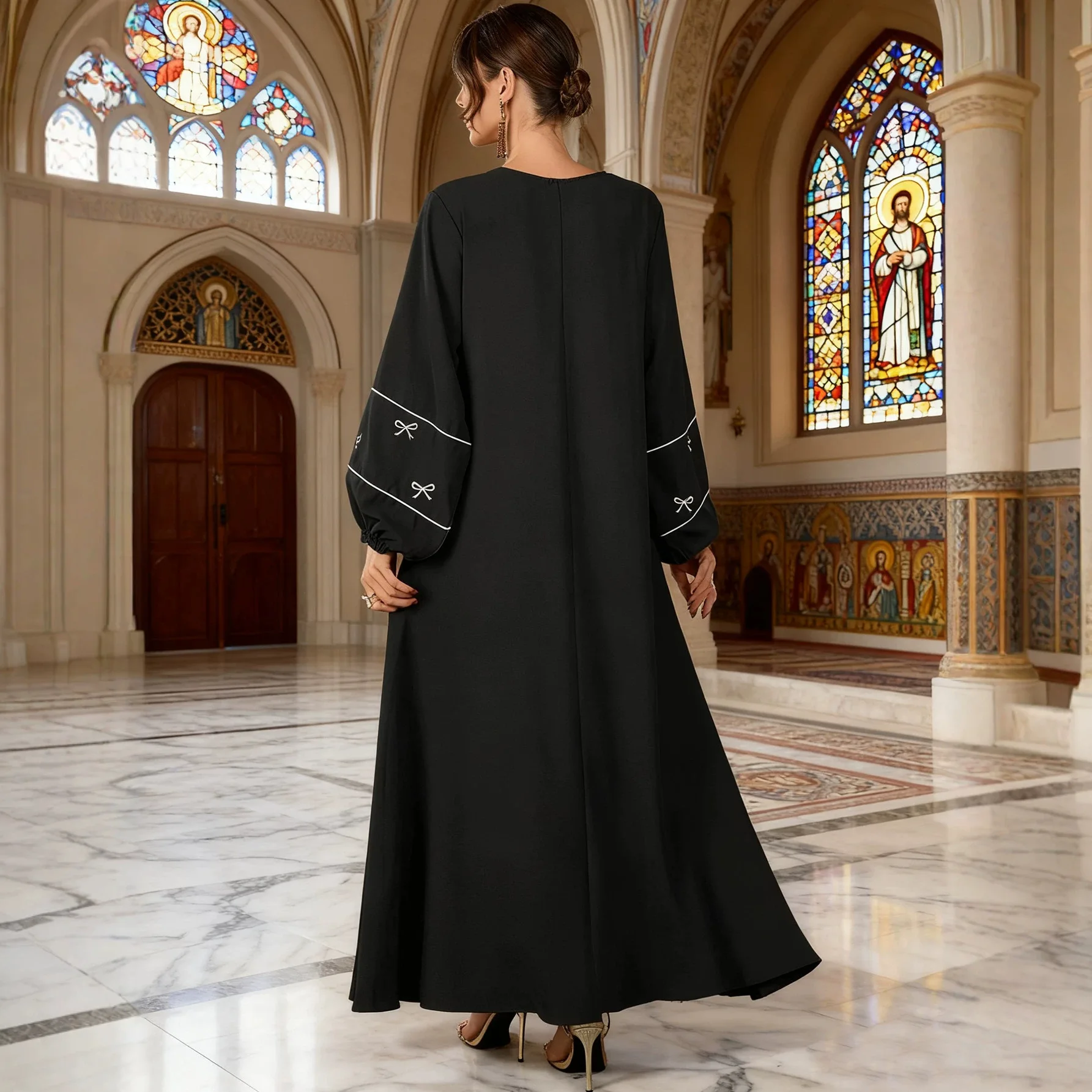 

Women's Clothing Hot-selling 2026 New Embroidered Fashion Elegant Dress Pullover Top Ethnic Style Dubai Luxury Islam Elegant