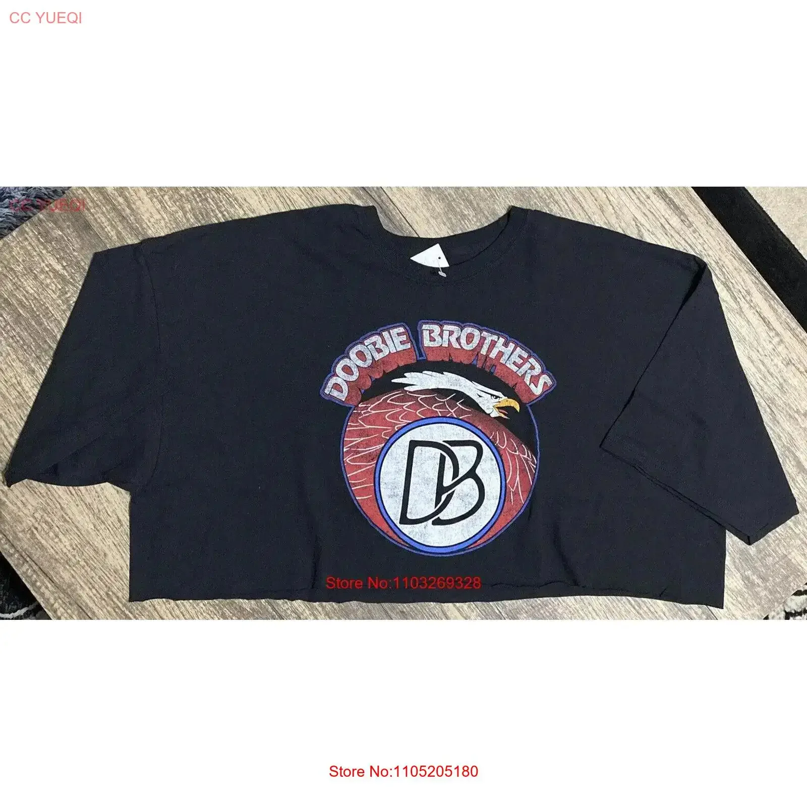 

Doobie Brothers USA Tour 1987, женская укороченная футболка Sz L XL, черная, винтажная, мягкая, дышащая, дизайнерская одежда с графикой