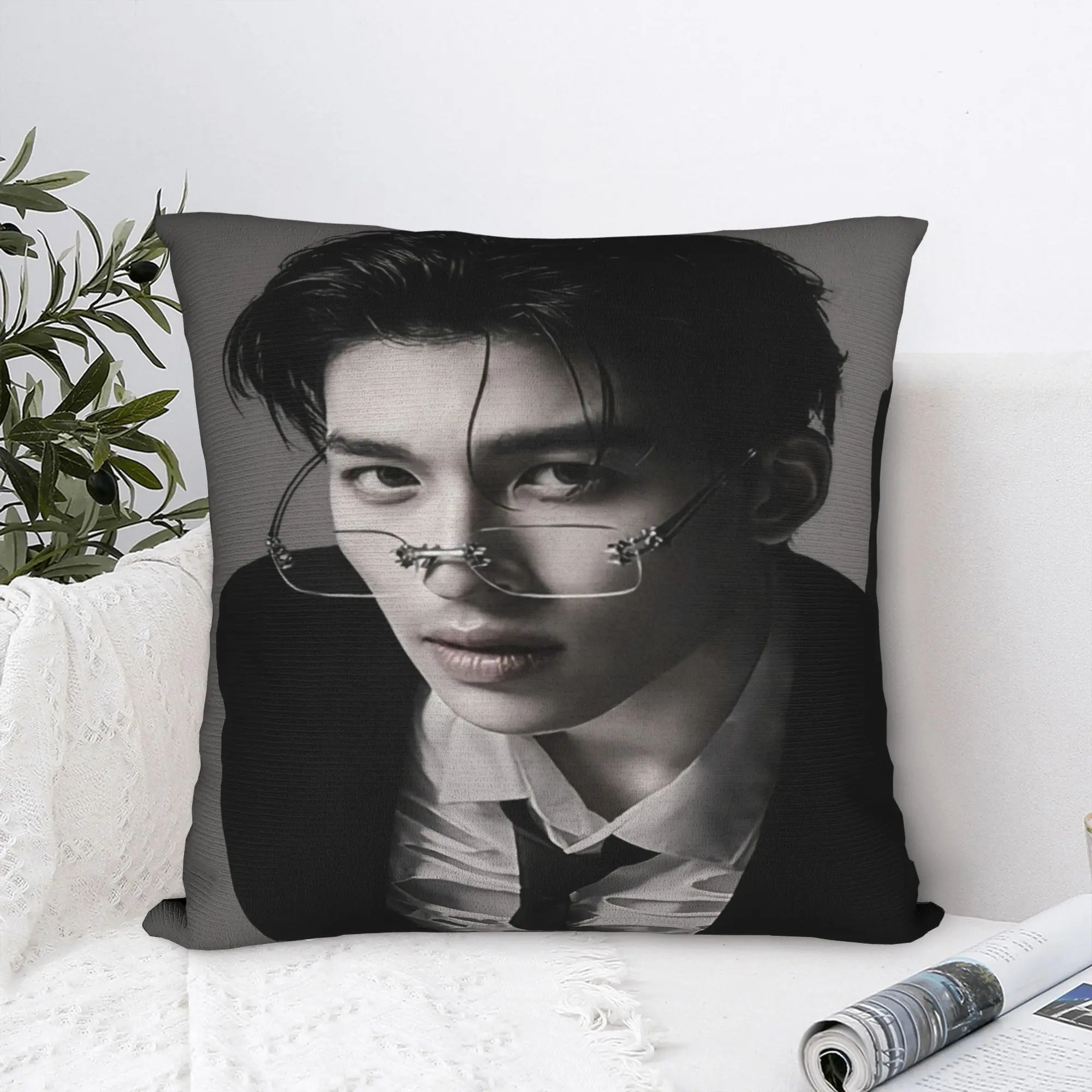 JASP.ER Group Pillow Cover  Print Cushion Cover Kawaii Pillow Case For Living Room Sofa