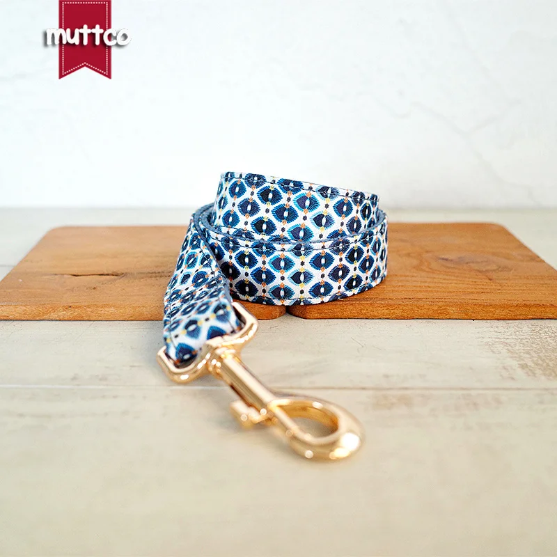 MUTTCO the small checkered pattern of blue and white BLUE TRIBE LEADER show a simple and fresh temperament 5 sizes UDC199