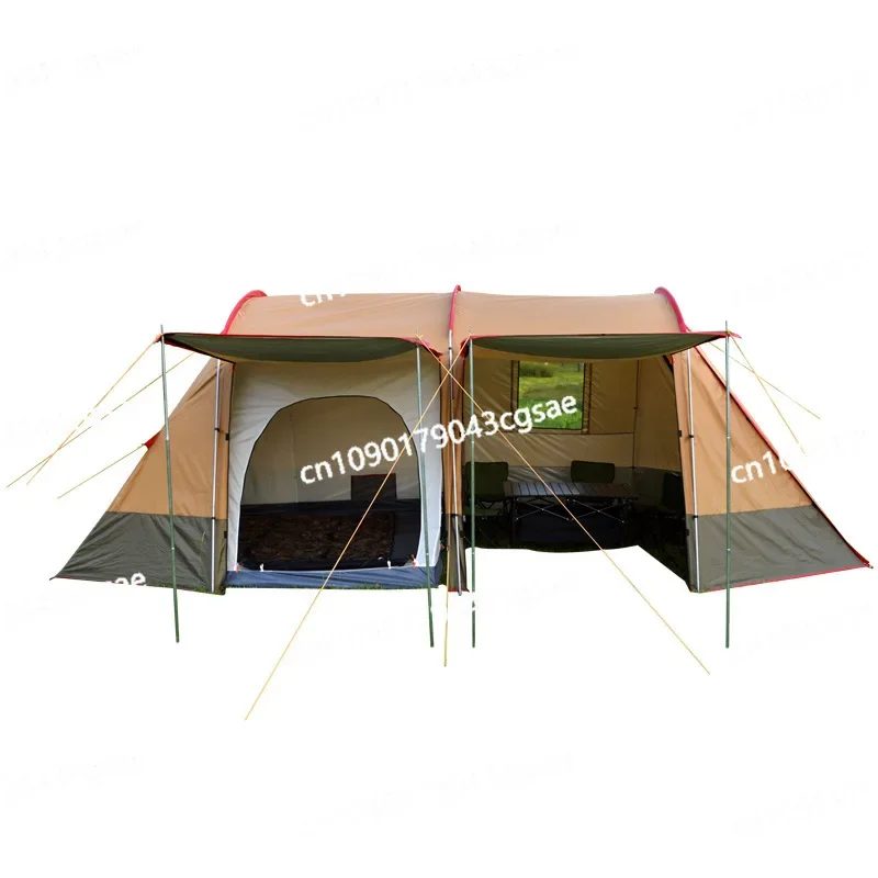 Two Rooms and One Living Room Tents, Camping, Windproof and Mosquito-proof Outdoor Travel