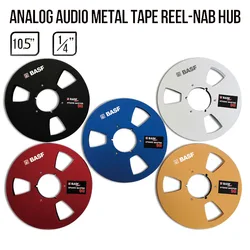 AfricNab airies Reel-to-Reel Enregistreurs avec disque, Bande audio à bobine ouverte, Nouveaux accessoires en aluminium, BASF, 1/4 pouces, 10.5 pouces