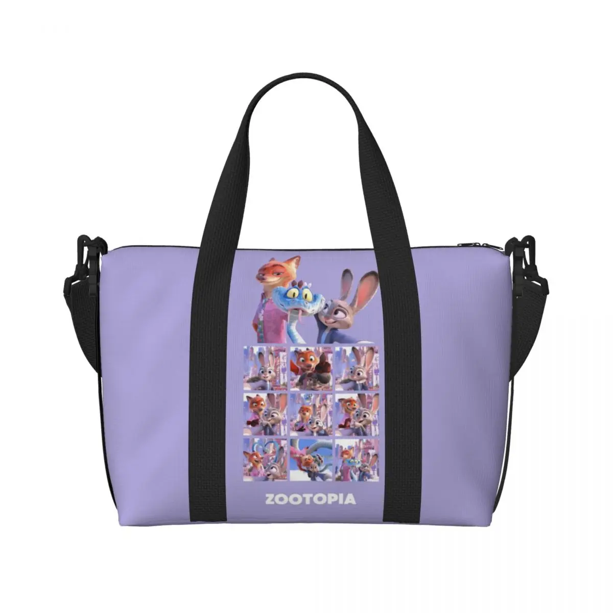 

Сумка-тоут с индивидуальным дизайном Z-Zootopia для женщин, большая вместительная сумка с милым мультяшным принтом для спортзала, пляжа и путешествий